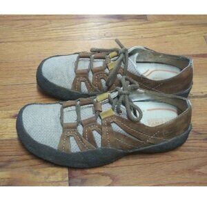 Timberland Smartwool Sneakers Mens 8M Brown leather + Hemp Lace Up Casual Shoes